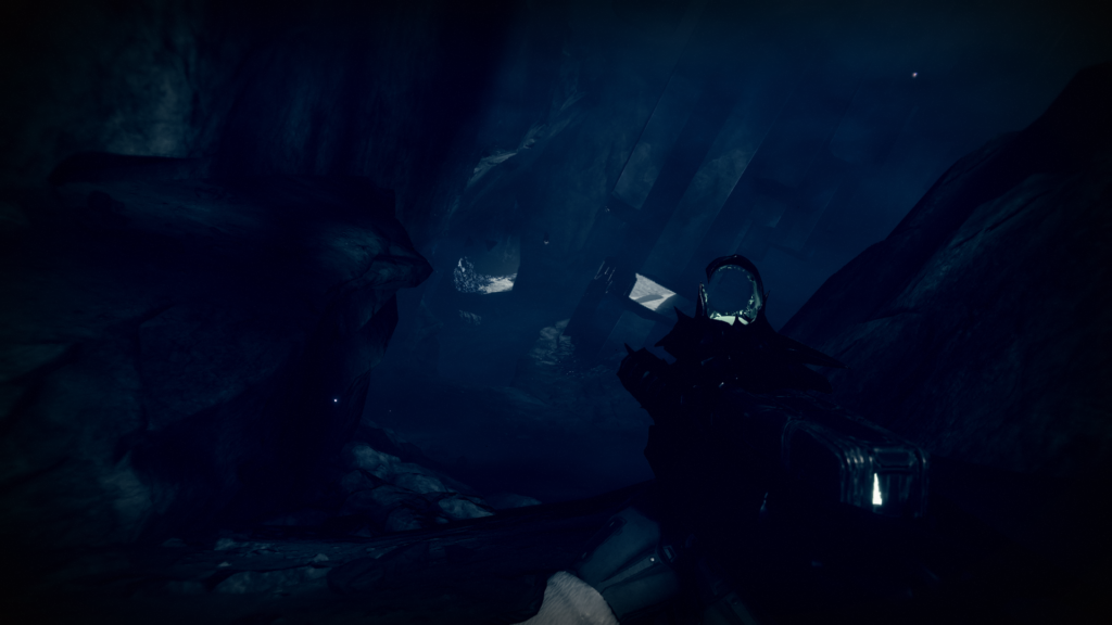 Destiny 2 The guardian in a cave